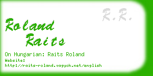 roland raits business card